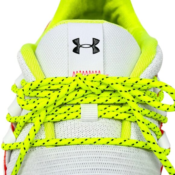 Under Armour White and Neon Yellow Sneakers - Picture 8 of 10